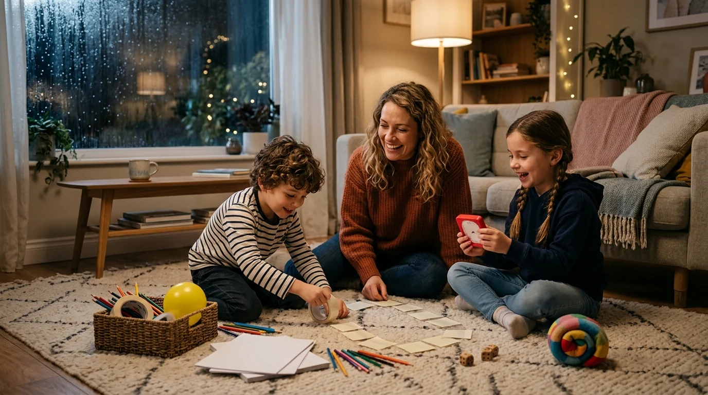 Rainy-Day Indoor Game Night Checklist for Kids (AI Ideas)